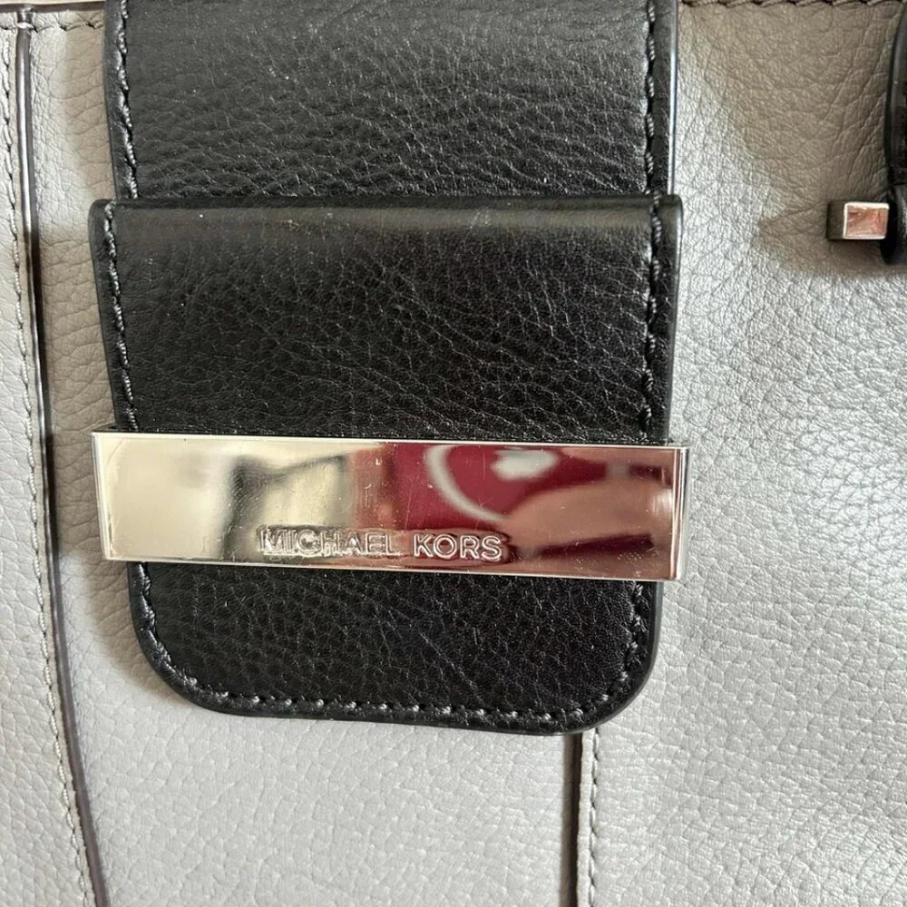 Michael Kors Marlene Pebbled Leather Work Tote Bag